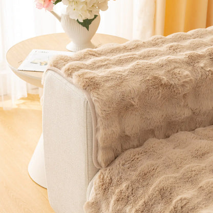 PlushLounge™ - Super Soft Non-Slip Plush Sofa Cover